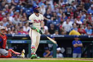 Bryce Harper could hit a home run today (Imagn)